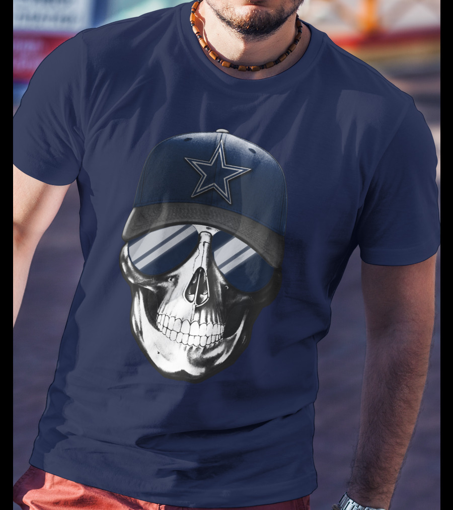 Skull Dallas Cowboys Star Hat Sunglasses T-Shirt