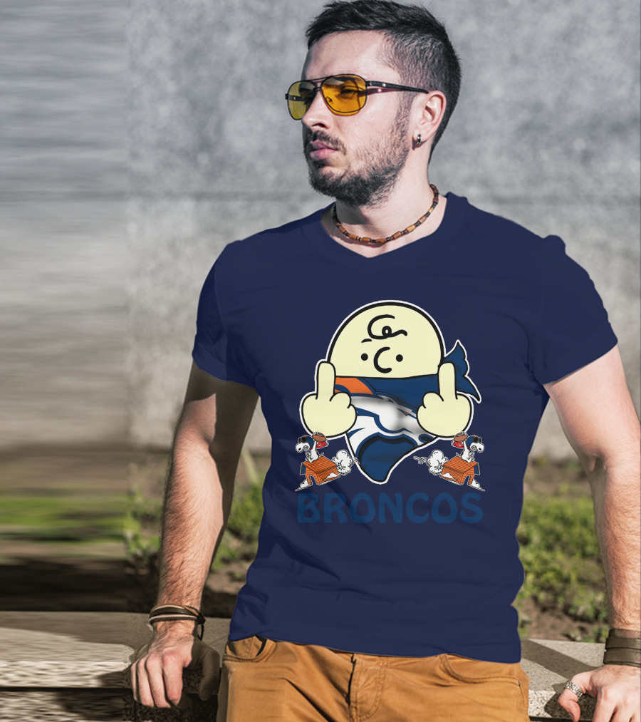Denver Broncos 28 Iconic Cartoon Characters And Football Team T-Shirt