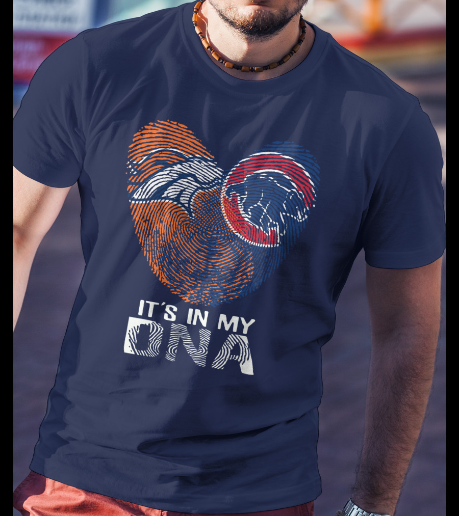 Denver Broncos It's In My Dna Fingerprint T-Shirt