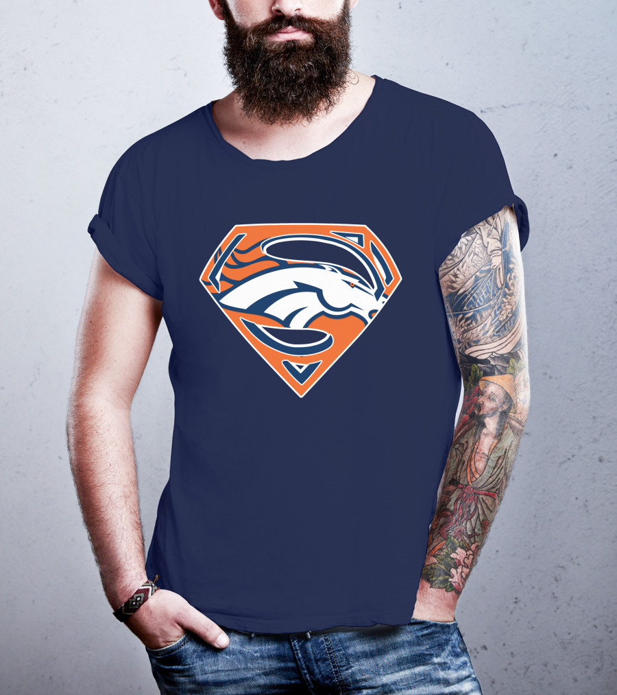 Denver Broncos Superhero Logo T-Shirt