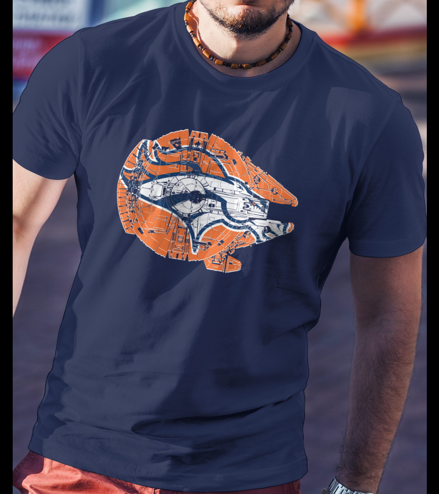 Denver Broncos Star Wars Millennium Falcon T-Shirt