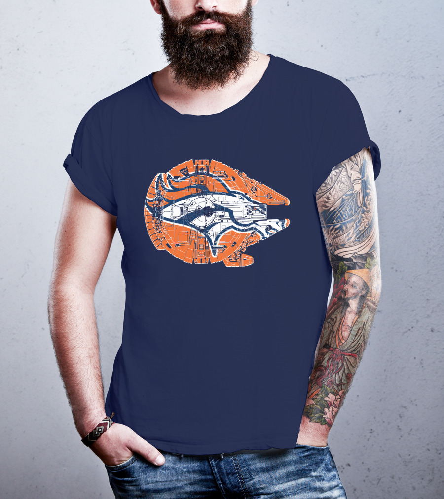 Denver Broncos Star Wars Millennium Falcon T-Shirt