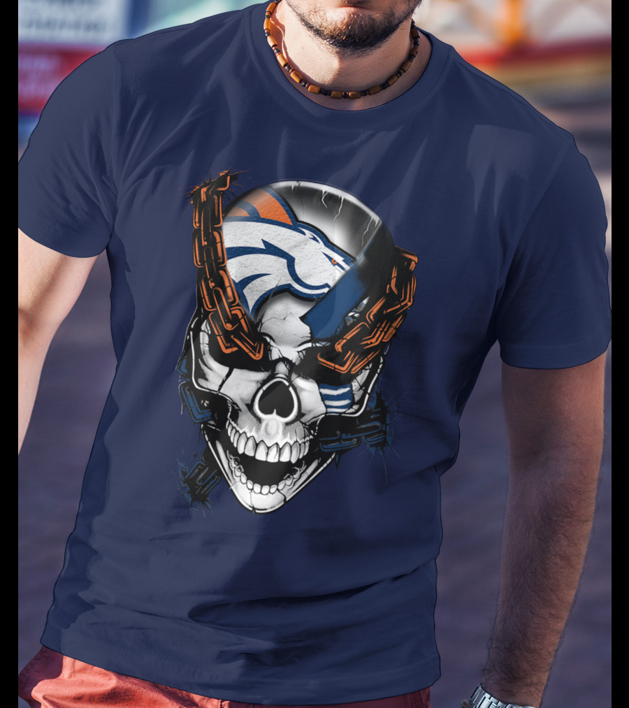 Denver Broncos Skull Logo T-Shirt