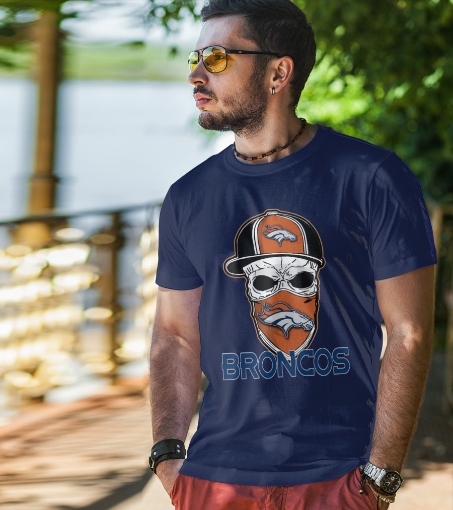 Broncos Skull Hat Denver Broncos T-Shirt