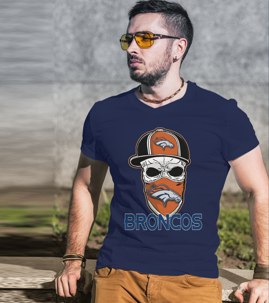 Broncos Skull Hat Denver Broncos T-Shirt
