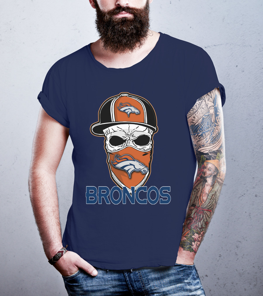 Broncos Skull Hat Denver Broncos T-Shirt