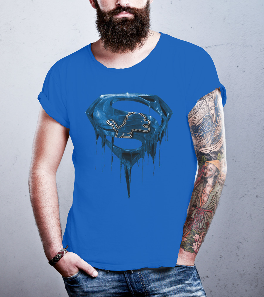 Detroit Lions Superman Symbol Spm T-Shirt