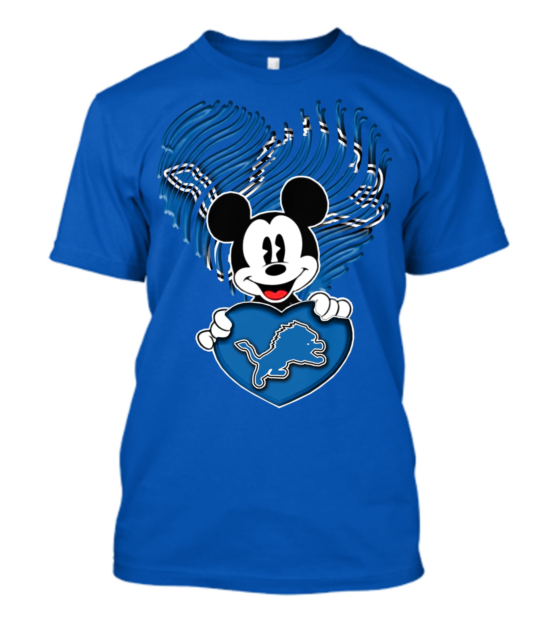 Mick Holding Heart Detroit Lions T-Shirt
