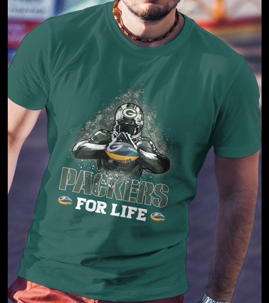 Packers For Life Green Bay Football Fan T-Shirt