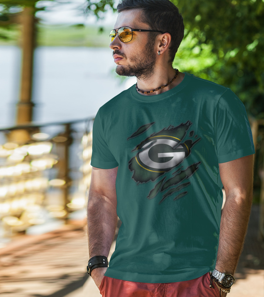 Green Bay Packers Iconic G Logo Tear-Away T-Shirt