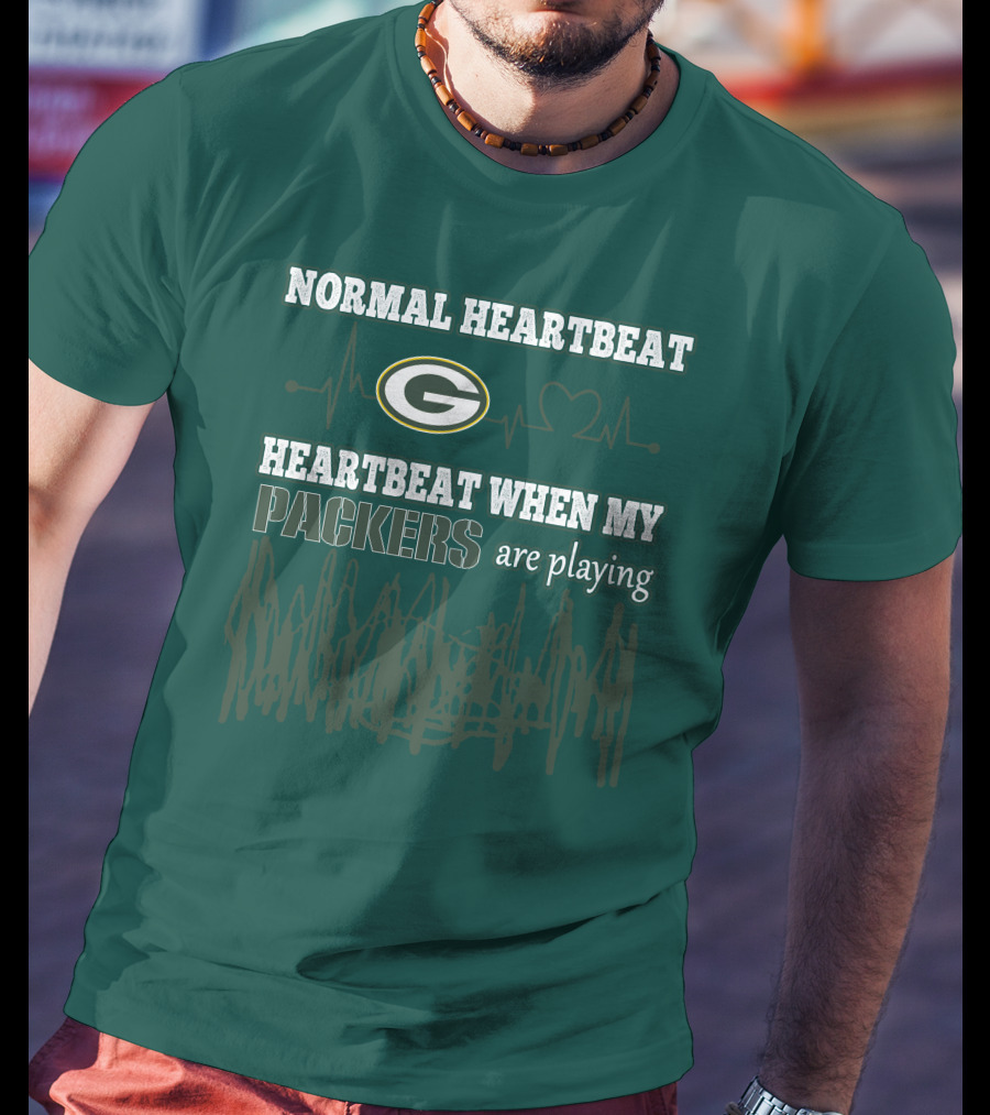 Normal Heartbeat Heartbeat When My Packers Are Playing T-Shirt