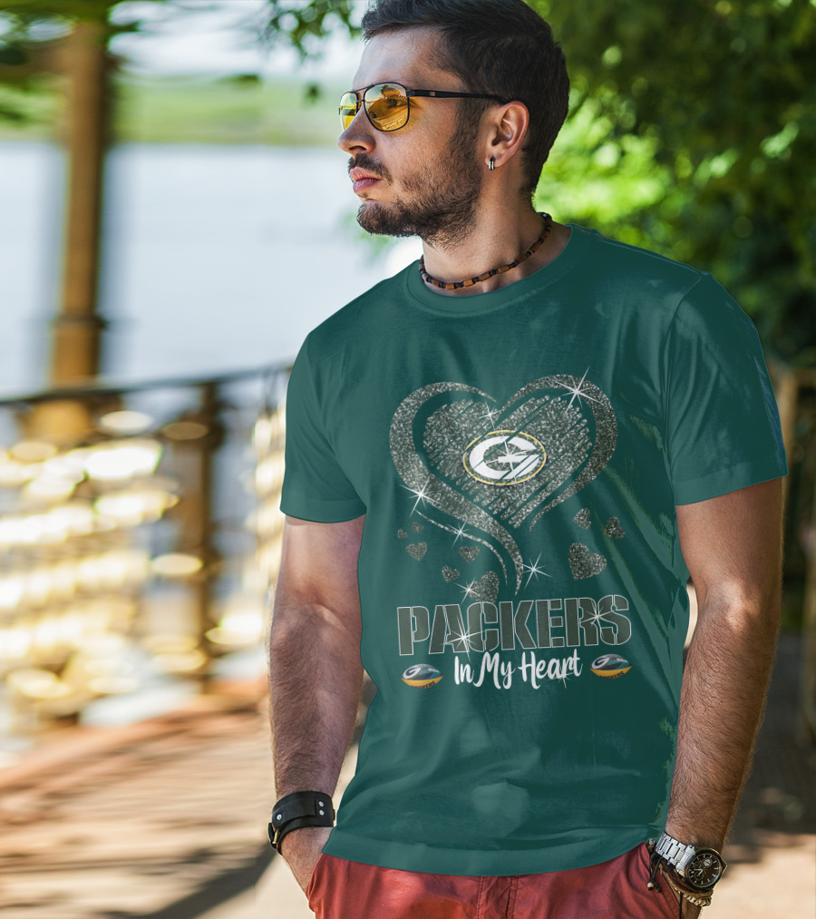 Packers In My Heart Green Bay Packers T-Shirt