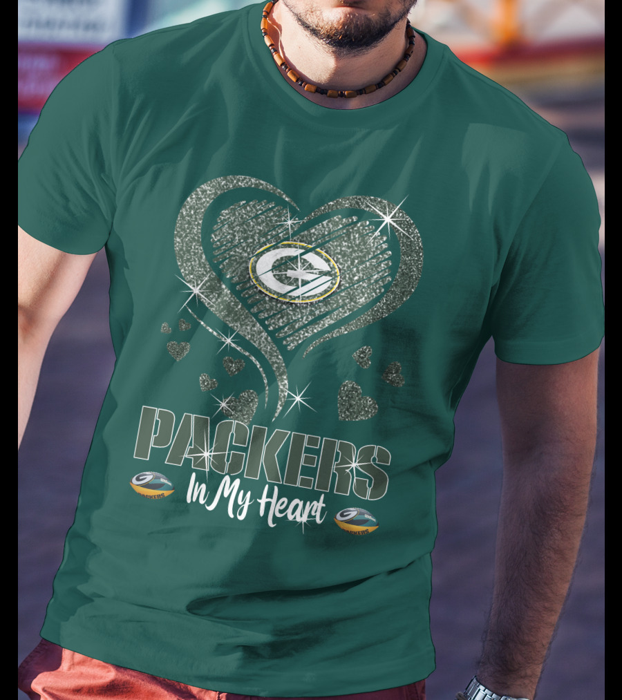 Packers In My Heart Green Bay Packers T-Shirt