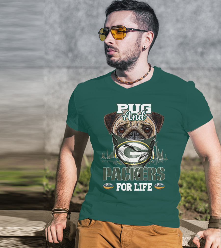 Pug And Packers For Life T-Shirt