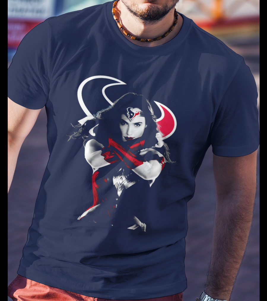 Houston Texans Wonder Woman Hero Icon T-Shirt