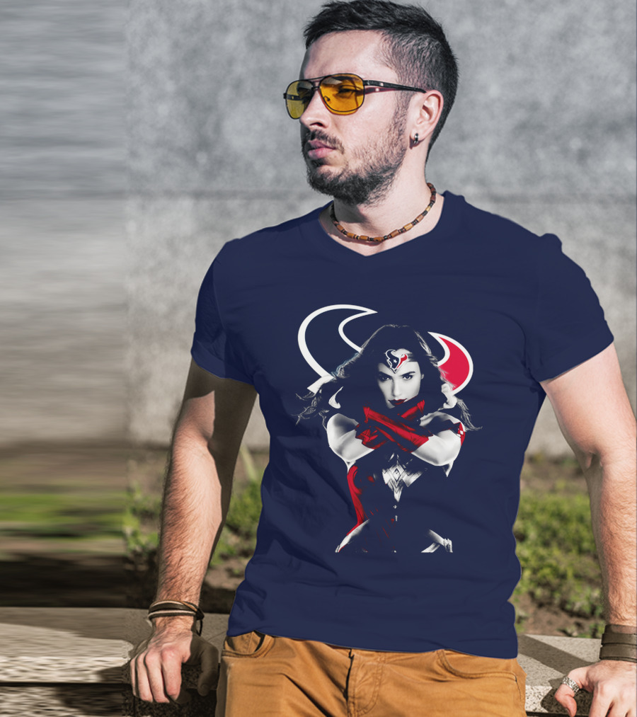 Houston Texans Wonder Woman Hero Icon T-Shirt