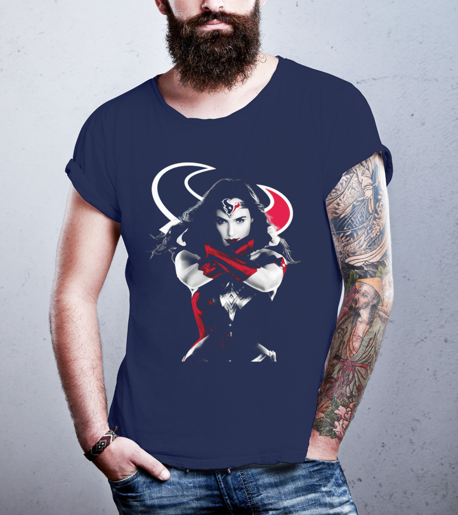 Houston Texans Wonder Woman Hero Icon T-Shirt