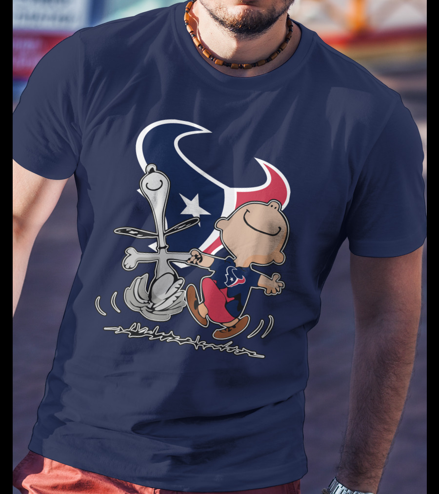 Houston Texans Snoopy And Friends Dance Vui Lòng Không Dùng Peanυts Này T-Shirt