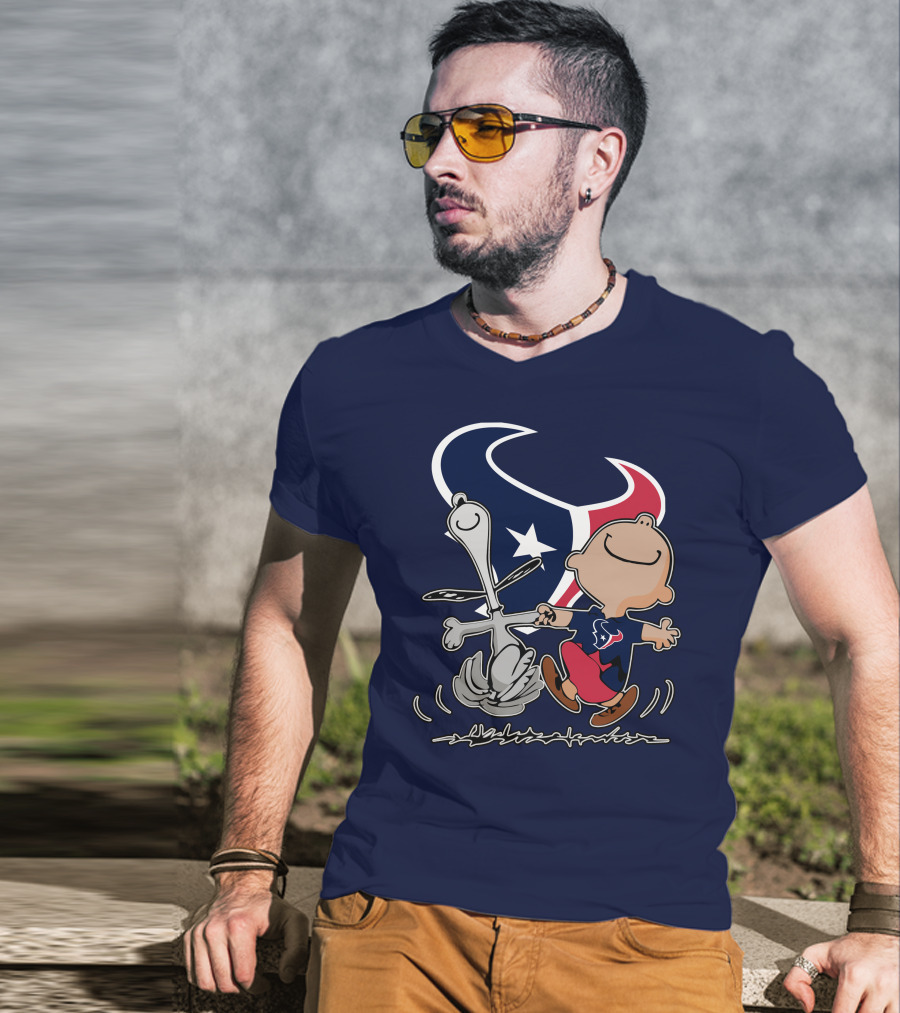 Houston Texans Snoopy And Friends Dance Vui Lòng Không Dùng Peanυts Này T-Shirt