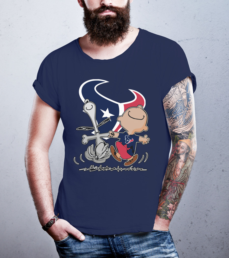 Houston Texans Snoopy And Friends Dance Vui Lòng Không Dùng Peanυts Này T-Shirt