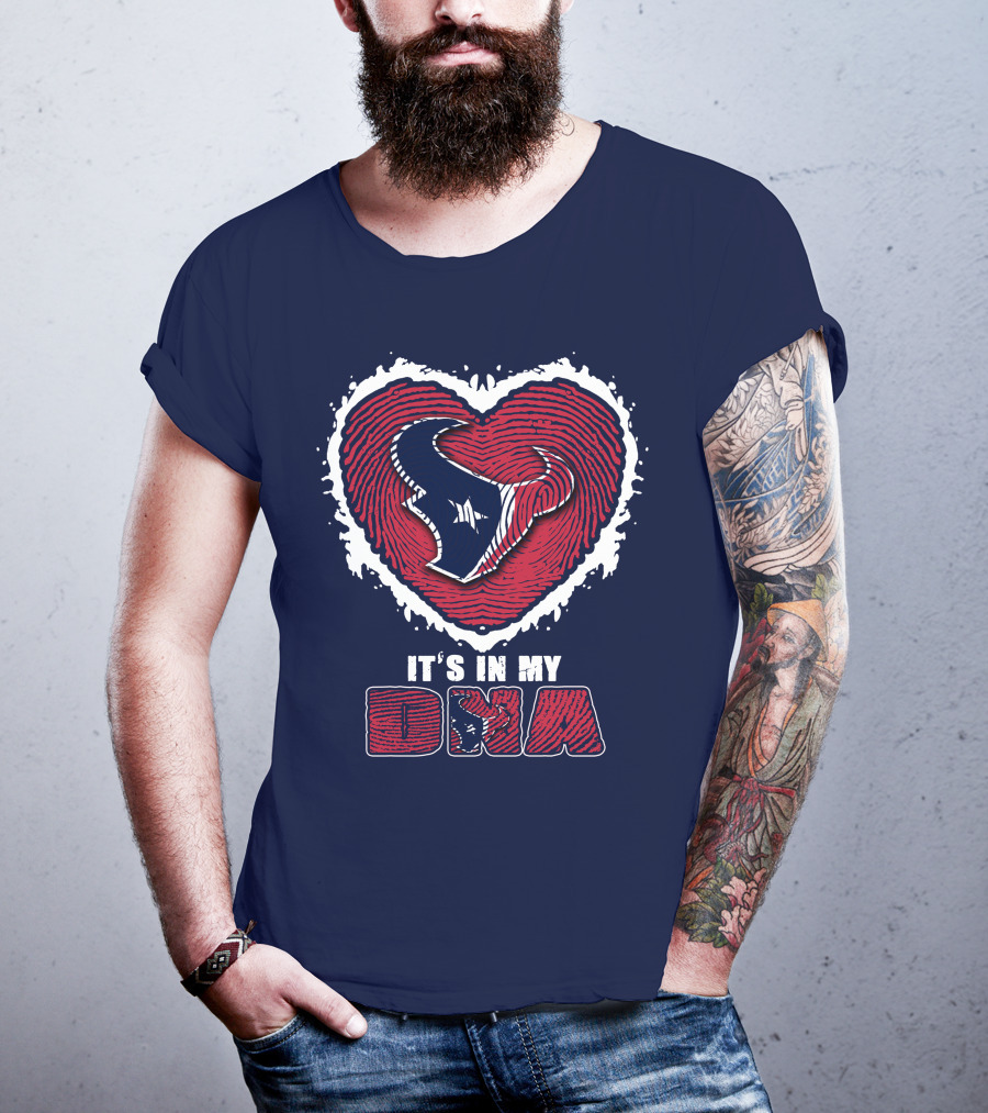 It's In My DNA Houston Texans Heart T-Shirt