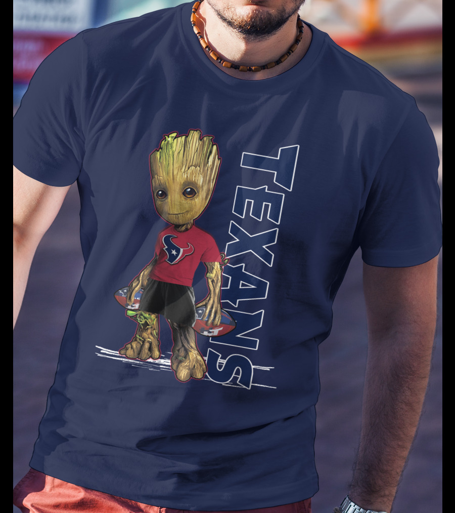 Groot Houston Texans NFL Team Fan Mascot T-Shirt