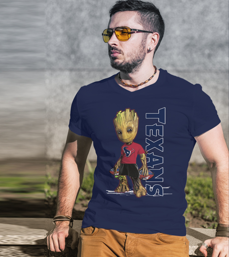 Groot Houston Texans NFL Team Fan Mascot T-Shirt