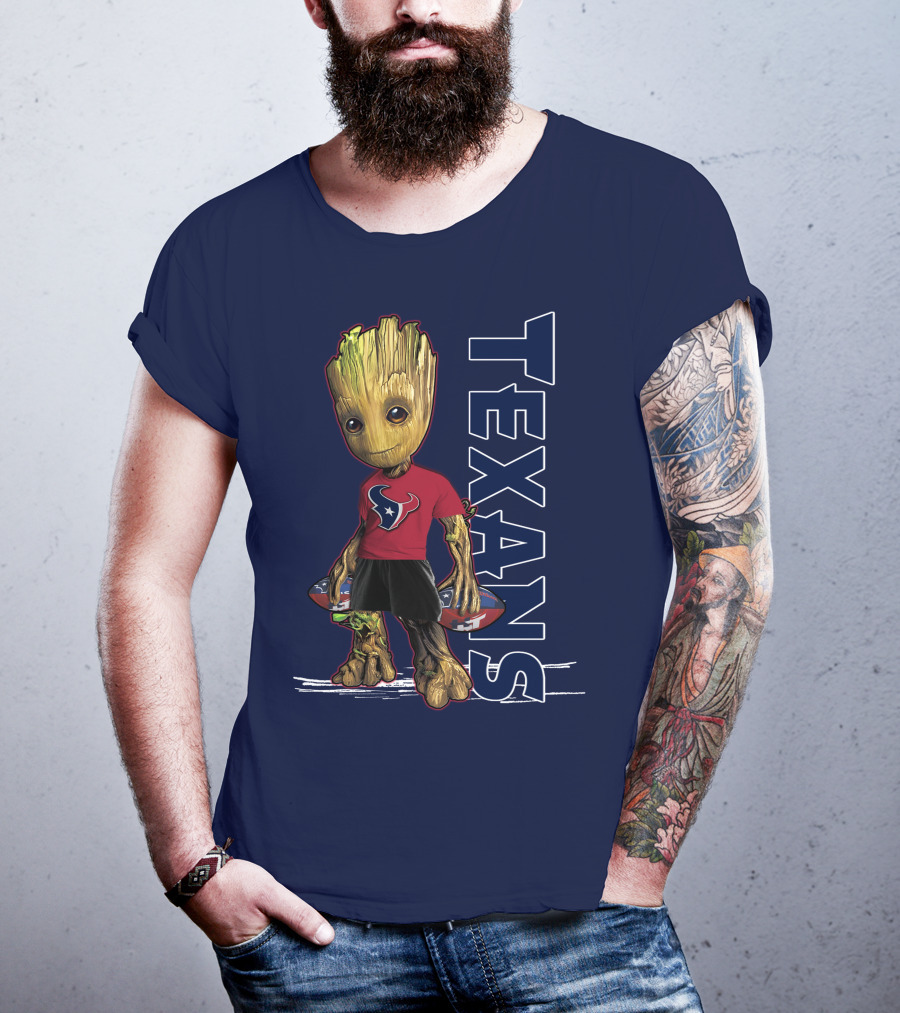 Groot Houston Texans NFL Team Fan Mascot T-Shirt