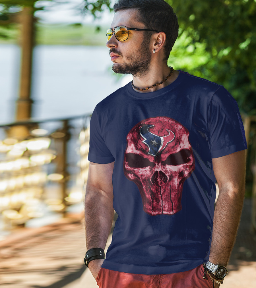 Houston Texans Skull Emblem T-Shirt