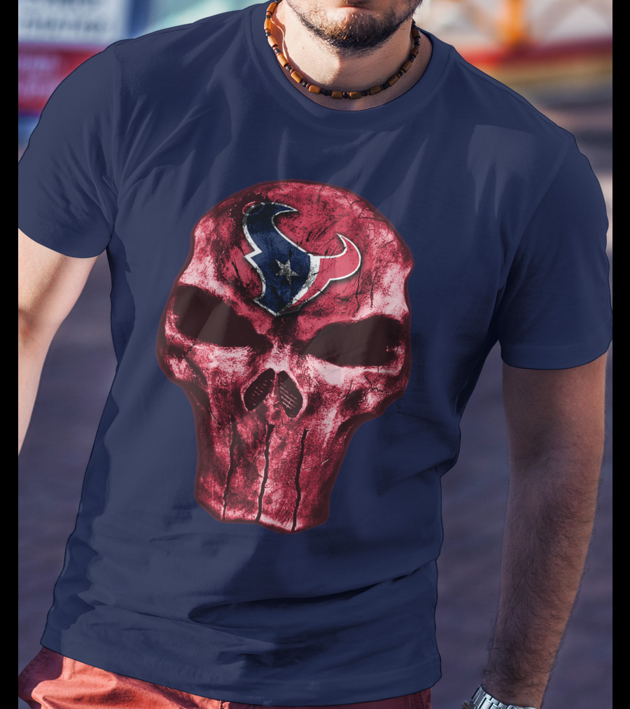Houston Texans Skull Emblem T-Shirt