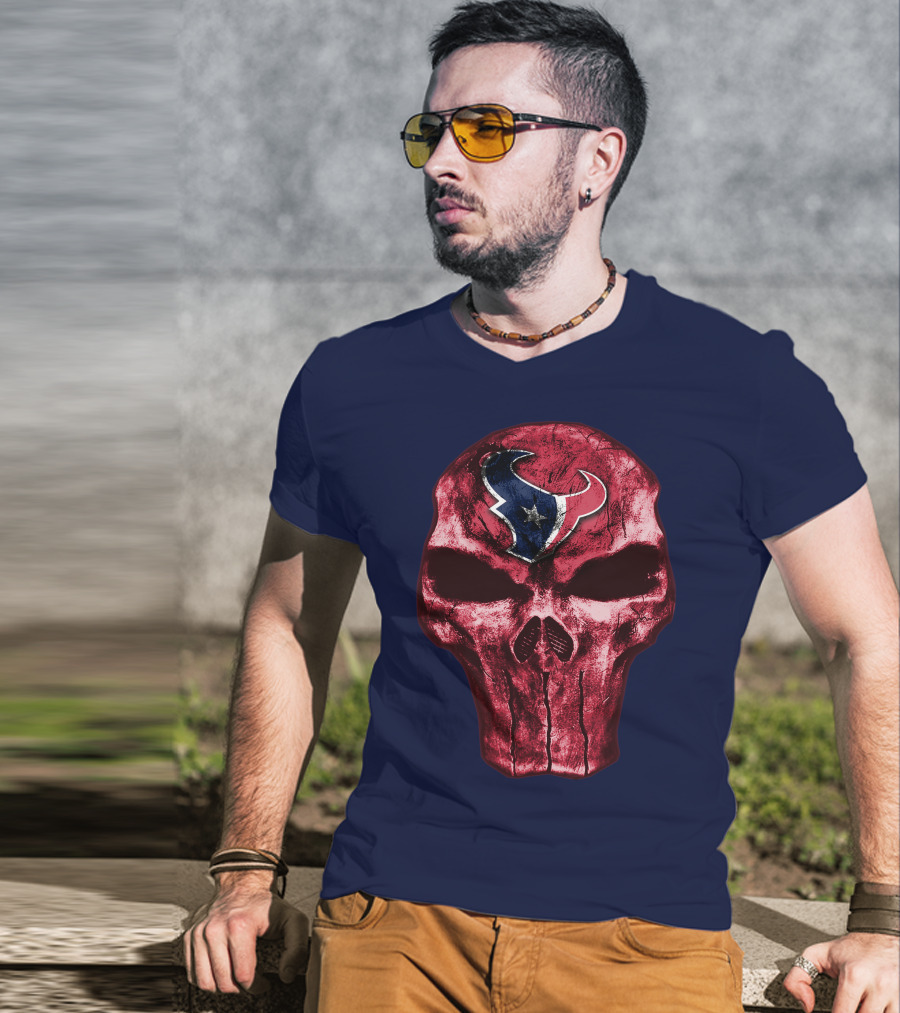 Houston Texans Skull Emblem T-Shirt