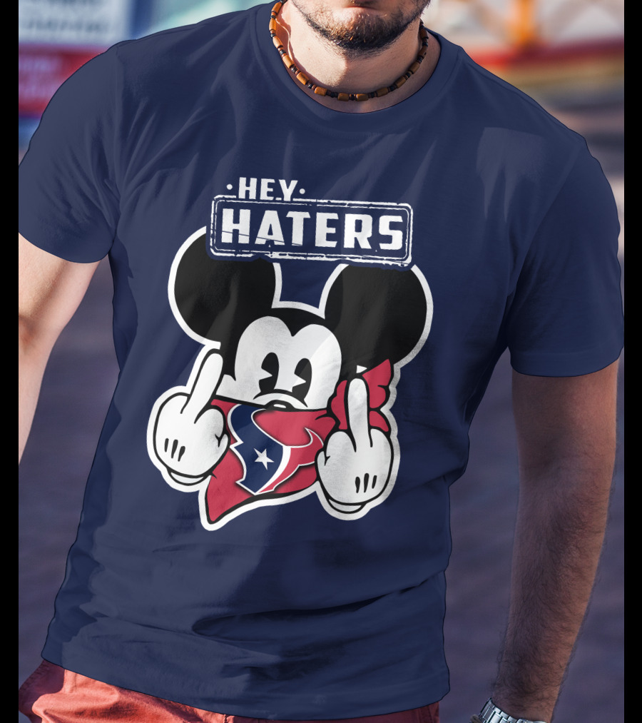 Hey Haters Mick Houston Texans Bandana Display T-Shirt