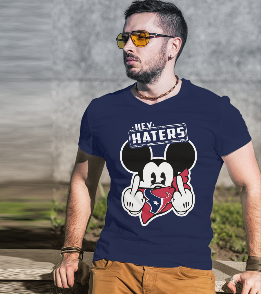 Hey Haters Mick Houston Texans Bandana Display T-Shirt
