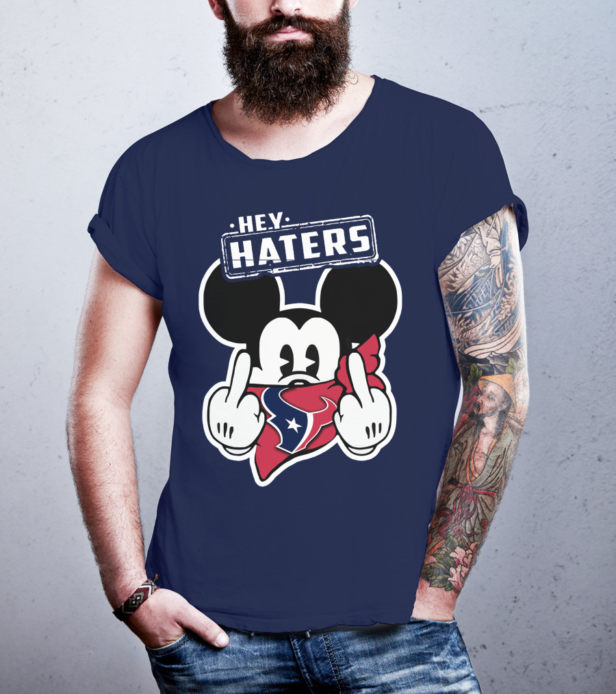 Hey Haters Mick Houston Texans Bandana Display T-Shirt
