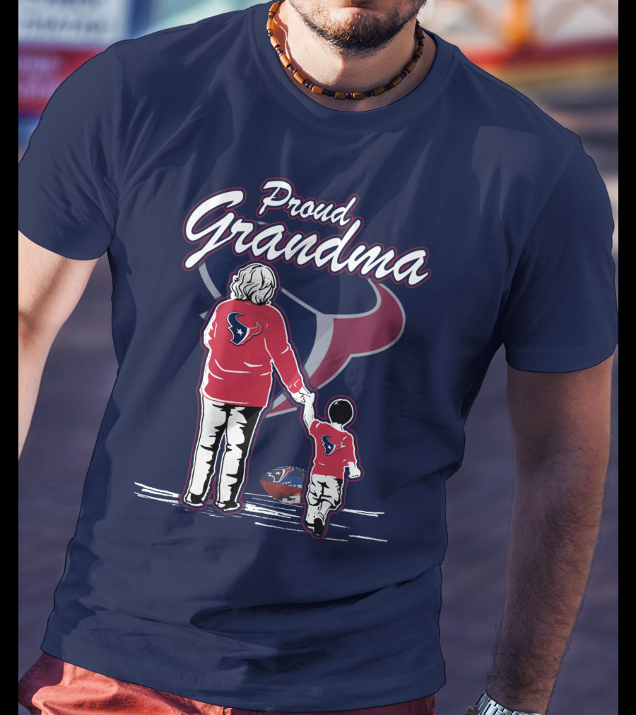 Proud Grandma Houston Texans Fan Family Football T-Shirt