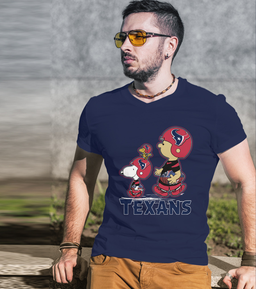 Houston Texans Snpfootball Cartoon Characters T-Shirt