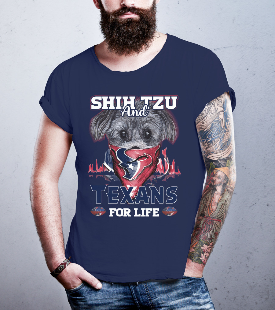Shih Tzu And Texans For Life T-Shirt