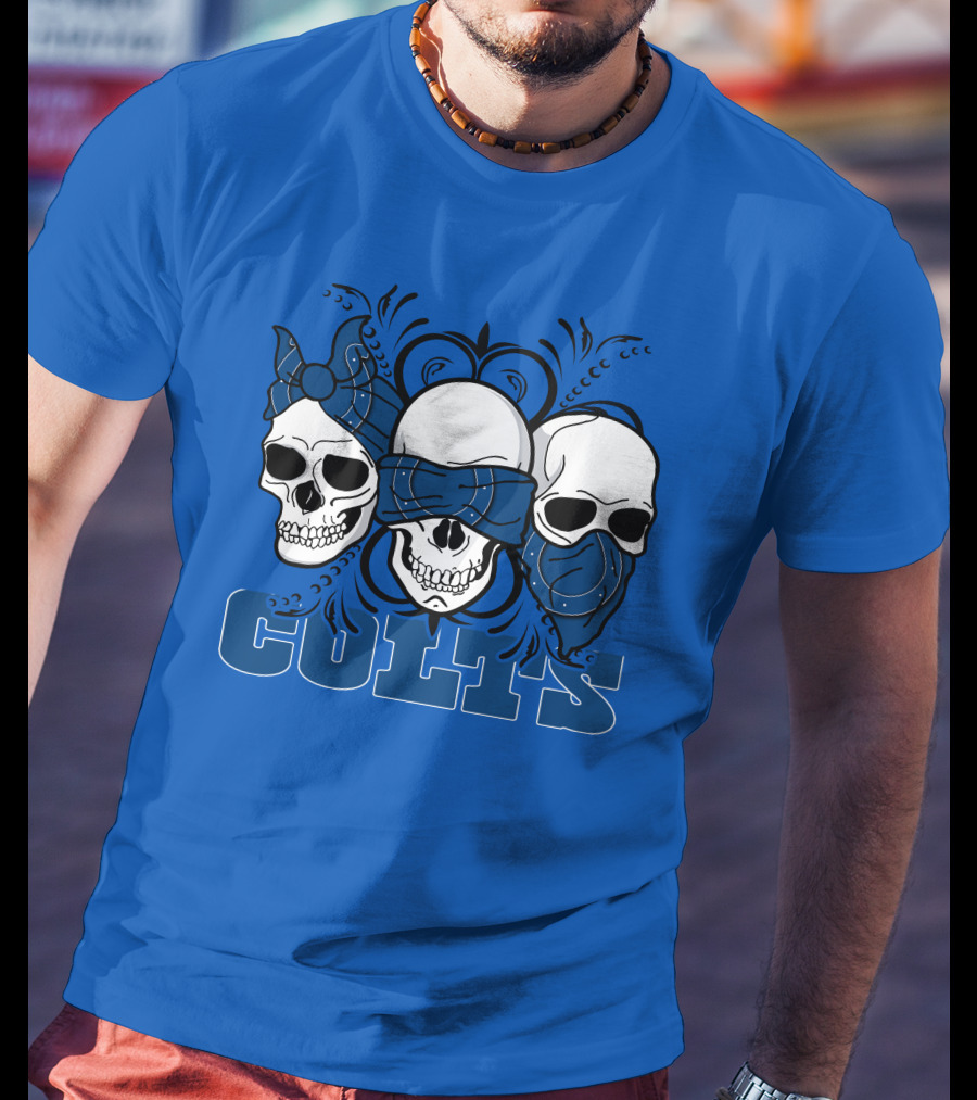 Colts 3 Skull Bandana T-Shirt