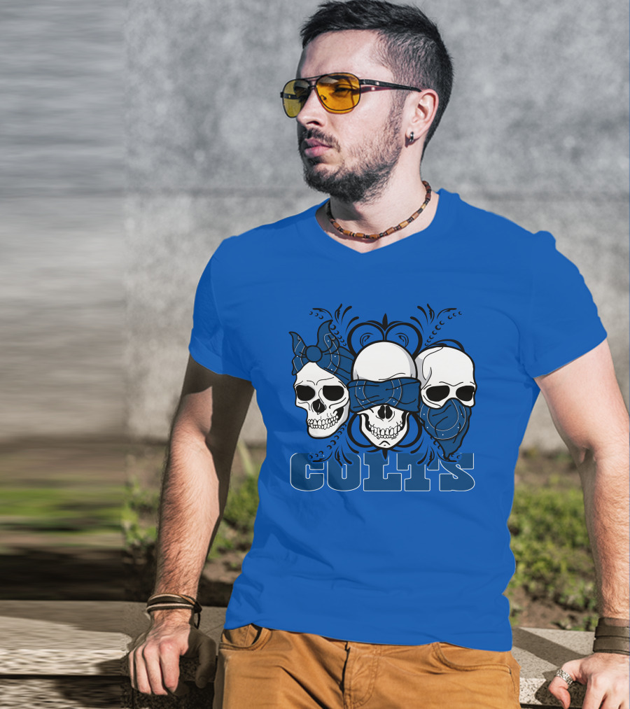 Colts 3 Skull Bandana T-Shirt