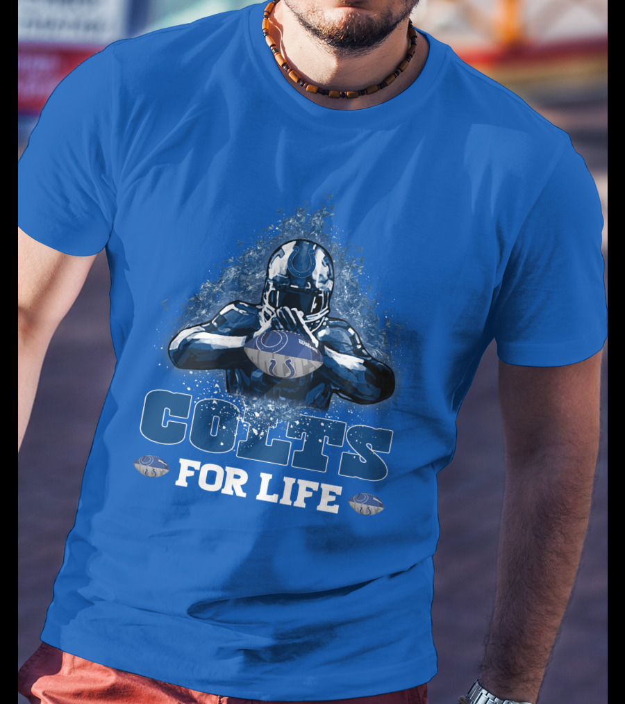 Colts For Life Indianapolis Football Fan Bold Passion T-Shirt