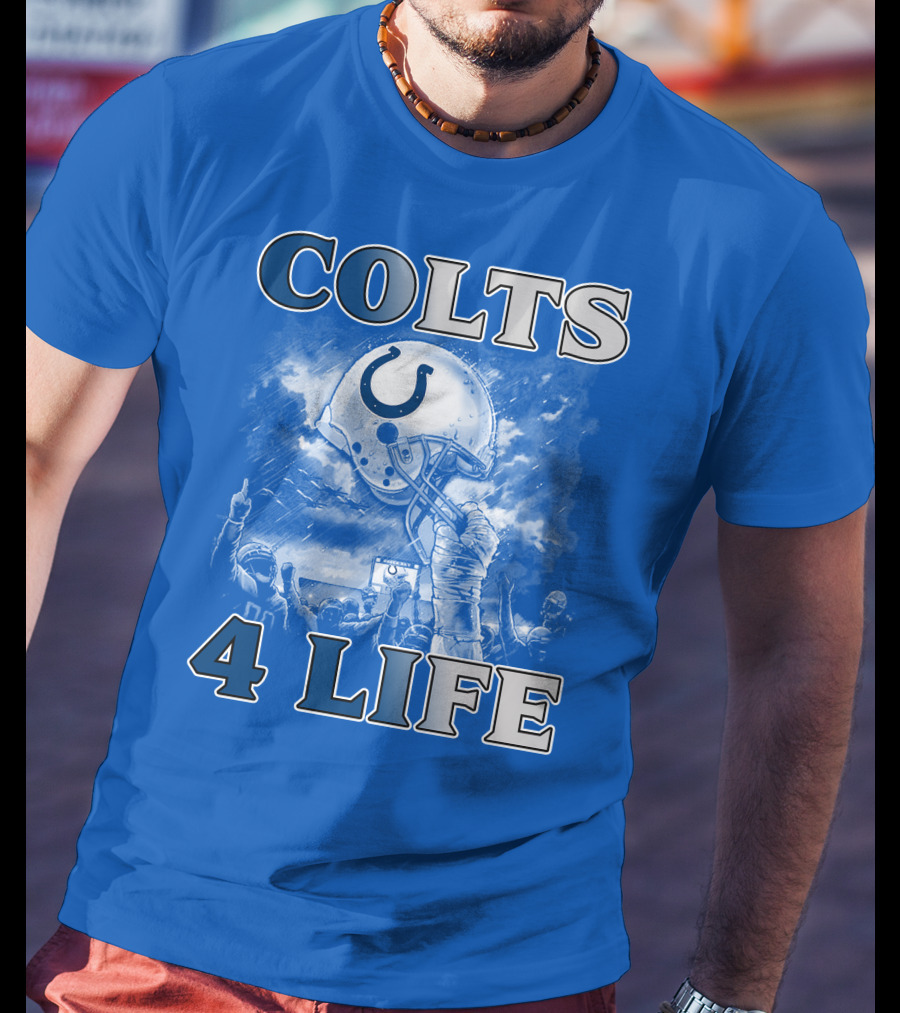Colts 4 Life Indianapolis Colts Helmet And Fans Celebration T-Shirt