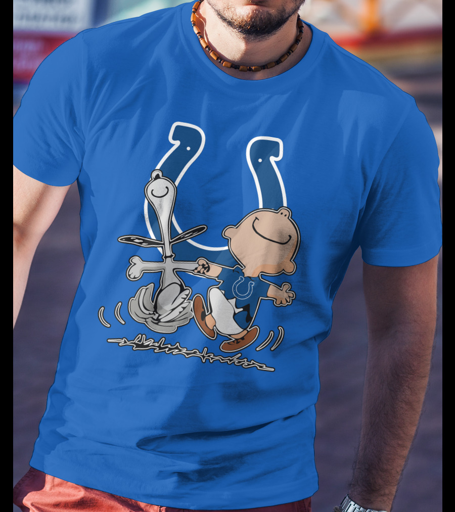Indianapolis Colts Snoopy And Charlie Brown Dancing T-Shirt