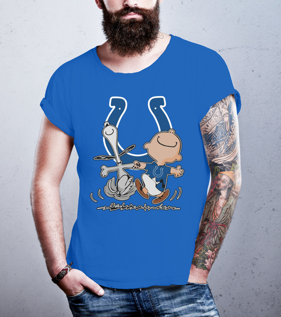 Indianapolis Colts Snoopy And Charlie Brown Dancing T-Shirt