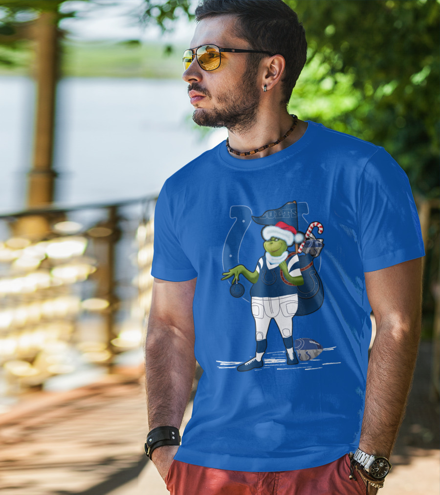 Grinchxmas Indianapolis Colts Holiday Football Cheer T-Shirt