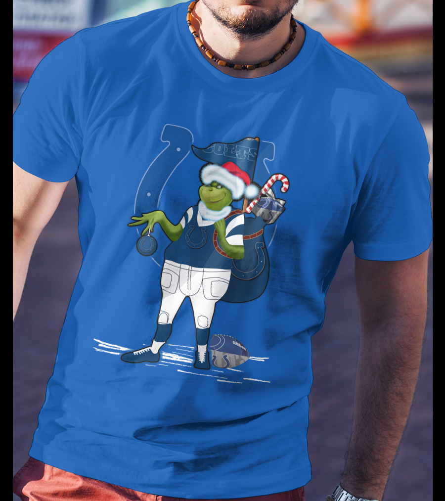 Grinchxmas Indianapolis Colts Holiday Football Cheer T-Shirt