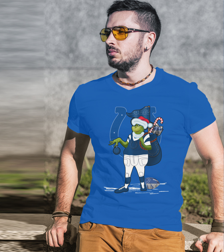 Grinchxmas Indianapolis Colts Holiday Football Cheer T-Shirt