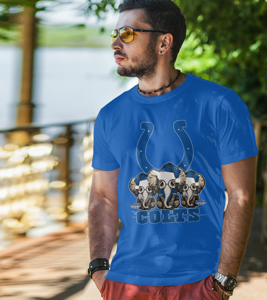 Elephant Xmas Indianapolis Colts Colts T-Shirt