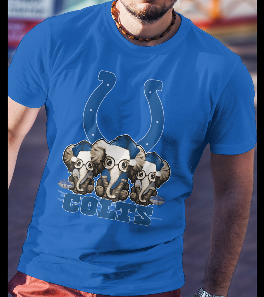 Elephant Xmas Indianapolis Colts Colts T-Shirt