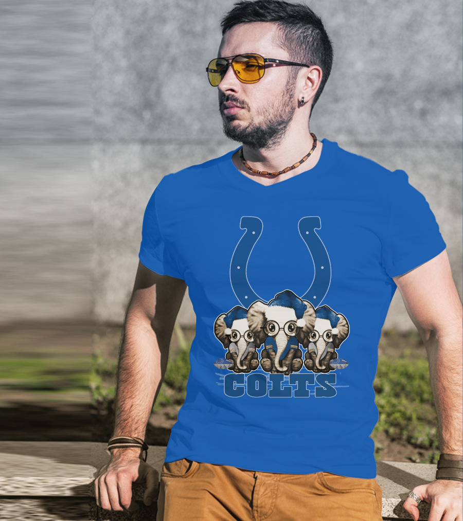 Elephant Xmas Indianapolis Colts Colts T-Shirt