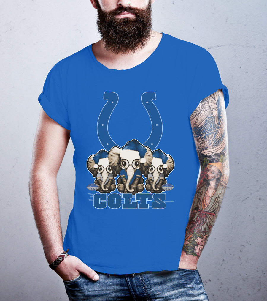Elephant Xmas Indianapolis Colts Colts T-Shirt
